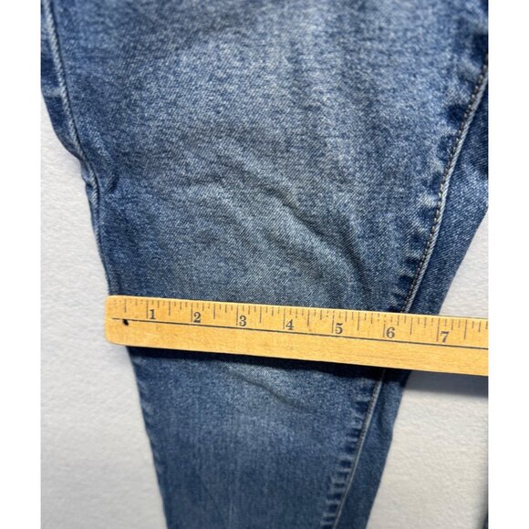 Cotton On 91 Womens Mid-Rise Blue Denim Jeans Size 2 Distressed Hem Casual - Picture 7 of 10